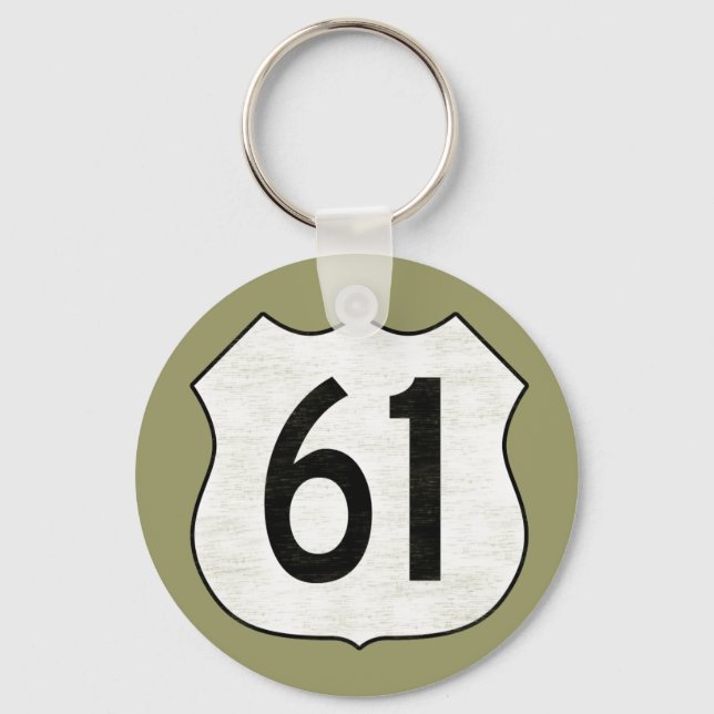 U.S. Autobahn 61 Wegweiser Schlüsselanhänger (Vorderseite)