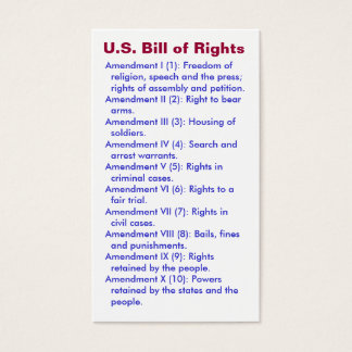 U.S. Bill of Rights ~ Erste 10 Änderungsanträge ~