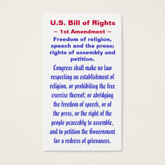 U.S. Bill of Rights, ~ Erster (1.) Änderungsantrag