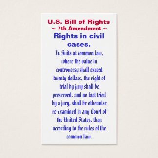 U.S. Bill of Rights, ~ Siebter (siebter) Änderungs