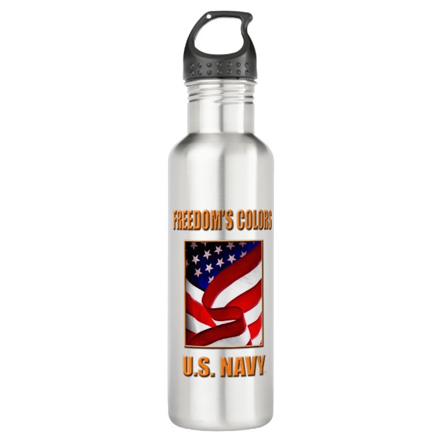 U.S. Bouteille d'eau de marine (24 onces) (Devant)