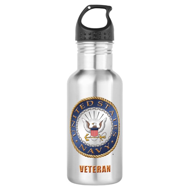 U.S. Bouteille d'eau de vétéran de marine (Devant)