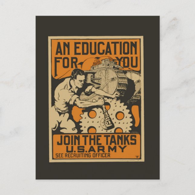 U.S. Carte postale recruteuse d'armée (Devant)