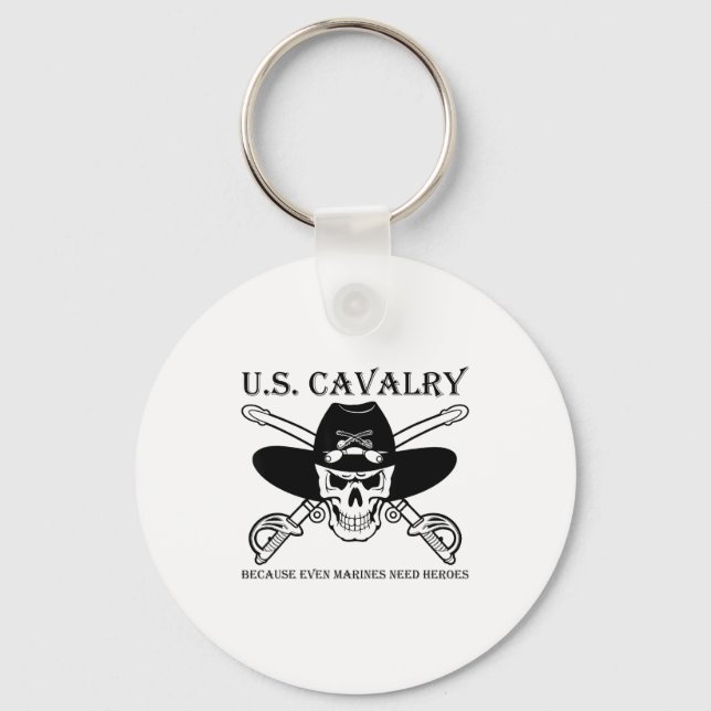 U.s. Cavalry Because Even Marines Need Heroes Funn Schlüsselanhänger (Vorderseite)