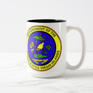 U.S. Die Jungferninseln-Kaffeetasse Zweifarbige Tasse