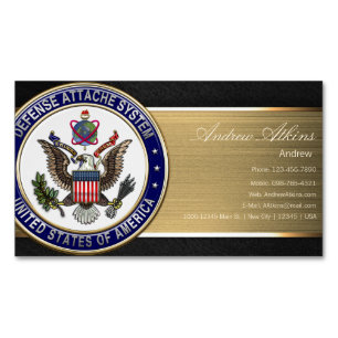 U.S.-Emblem für das Verteidigungssystem (DAS) [3D] Magnetische Visitenkarte