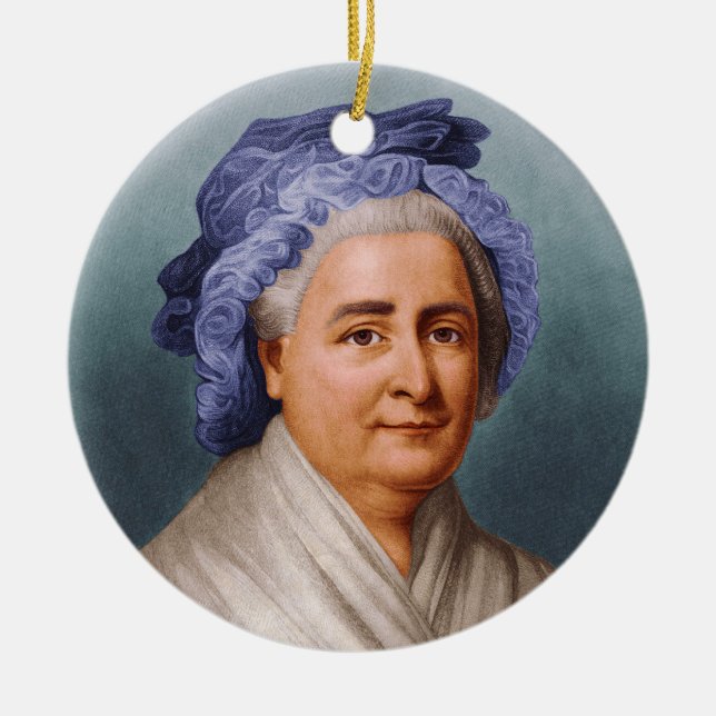 U.S. First Lady Martha Dandridge Custis Washington Keramik Ornament (Vorne)