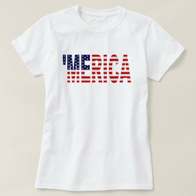 U.S. Flagge 'MERICA Shirt (Design vorne)