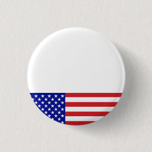 U.S. Flagge - schreiben Sie Ihren eigenen Text Button