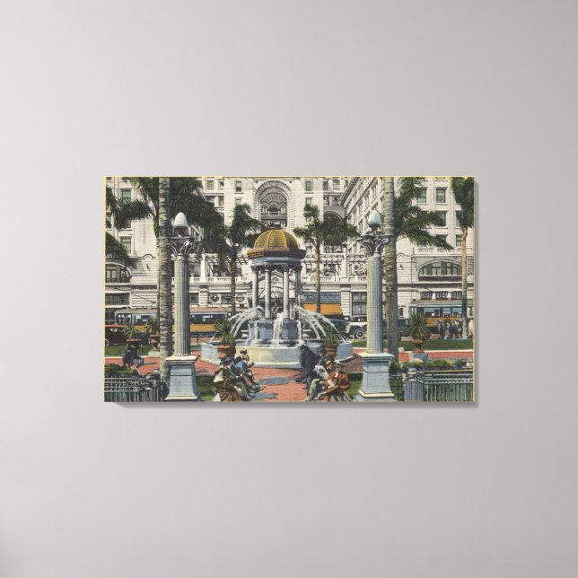 U.S. Grant Hotel, Plaza Park, Aussicht auf den Bru Leinwanddruck (Vorderseite)