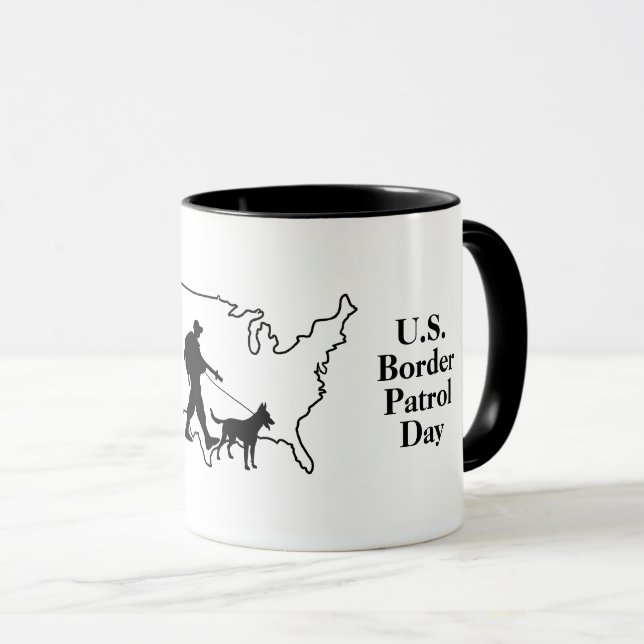 U.S. Grenzpatrouillentag Tasse (VorderseiteRechts)