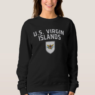 U.S. Jungfrau Island Flag Shield Classic Sporting Sweatshirt