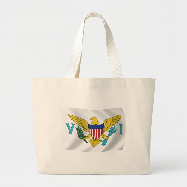 U.S. Jungfrau Islands Flag Tote Bag Jumbo Stoffbeutel (Vorne)