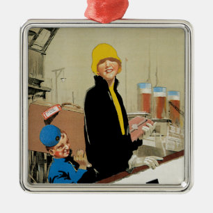 U.S.L. ~ Komfort, Höflichkeit, Sicherheit, Geschwi Silbernes Ornament