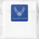 U.S. Luftwaffen-Logo - Blau Quadratischer Aufkleber (Tasche)
