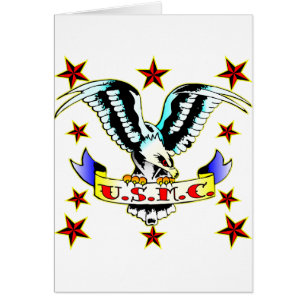 U.S.M.C. Tatouage 2 d'Eagle de vieille école