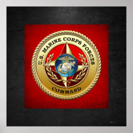 U.S. Marine Corps Forces Command (MARFORCOM) [3D] Poster