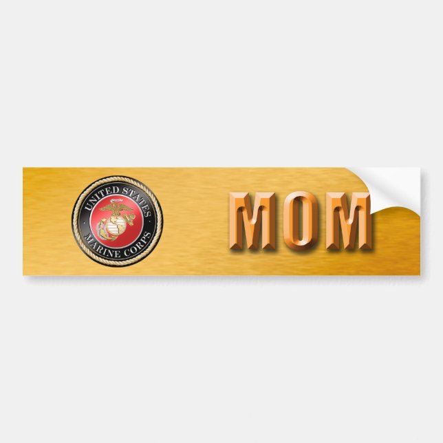 U.S. Marine Corps Mom Bumper Sticker Autoaufkleber (Vorne)
