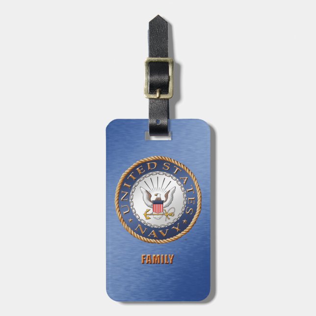 U.S. Marine-Familien-Gepäckanhänger Gepäckanhänger (Vorderseite vertikal)