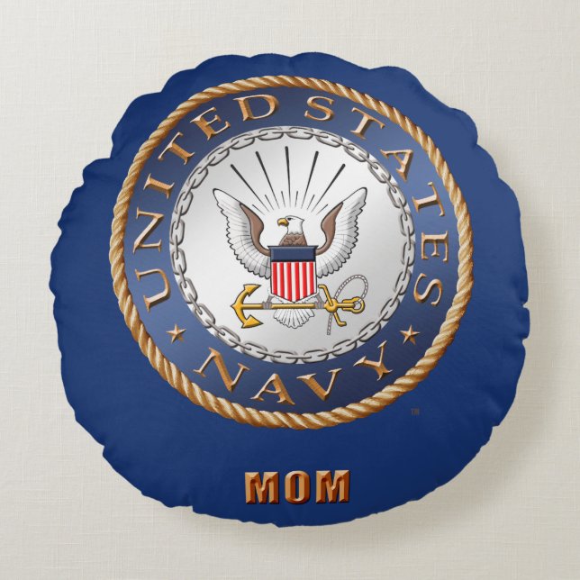 U.S. Marine-Mama-rundes Kissen (Vorderseite)