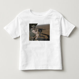 U.S. Marine-Test mit einer schweren Maschinenpisto Kleinkind T-shirt