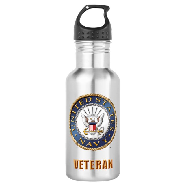 U.S. Marine-Veteranen-Wasser-Flasche Trinkflasche (Vorderseite)
