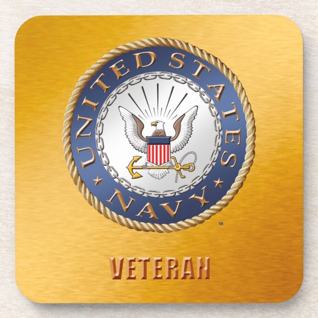 U.S. Marine-Veteranenharter PlastikUntersetzer Getränkeuntersetzer (Vorderseite)