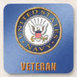 U.S. Marine-Veteranenharter PlastikUntersetzer Untersetzer<br><div class="desc">Zeigen Sie Ihren Stolz in der US-Marine. Entworfen durch einen Veteran.</div>