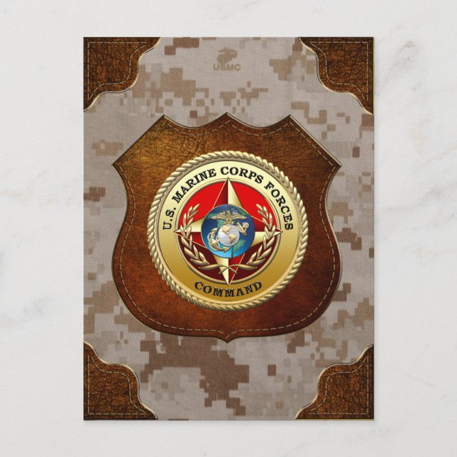 U.S. Marineinfanteriekorps zwingt Befehl Postkarte (Vorderseite)