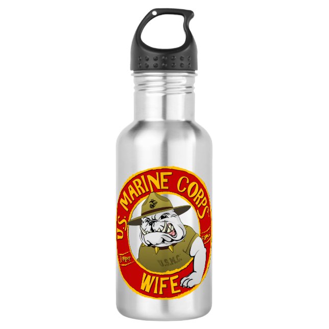 U.S. Marinekorps-Ehefrau Trinkflasche (Vorderseite)