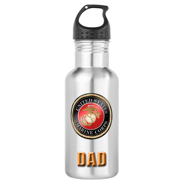 U.S. Marinekorps-Vater-Wasser-Flasche Trinkflasche (Vorderseite)