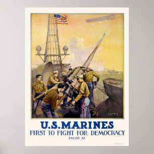 U.S. Marines - Erster Kampf für Demokratie Poster