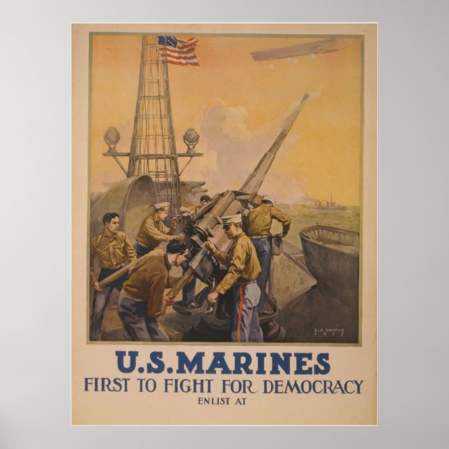 U.S. Marines - Erster Kampf für Demokratie Poster (Vorne)