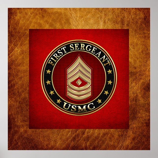 U.S. Marines: Erster Sergeant (USMC 1stSgt) [3D] Poster (Vorne)