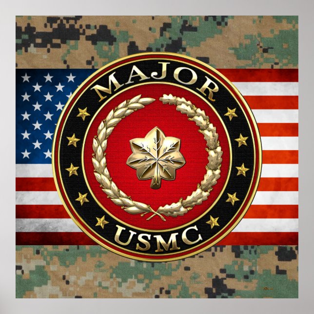 U.S. Marines: Major (USMC Maj) [3D] Poster (Vorne)