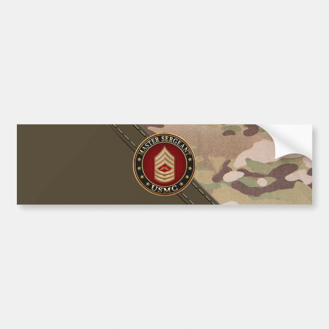 U.S. Marines: Master Sergeant (USMC MSgt) [3D] Autoaufkleber (Vorne)