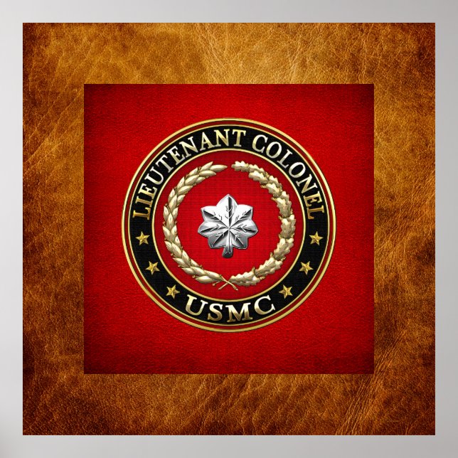 U.S. Marines: Oberstleutnant (USMC LtCol) [3D] Poster (Vorne)