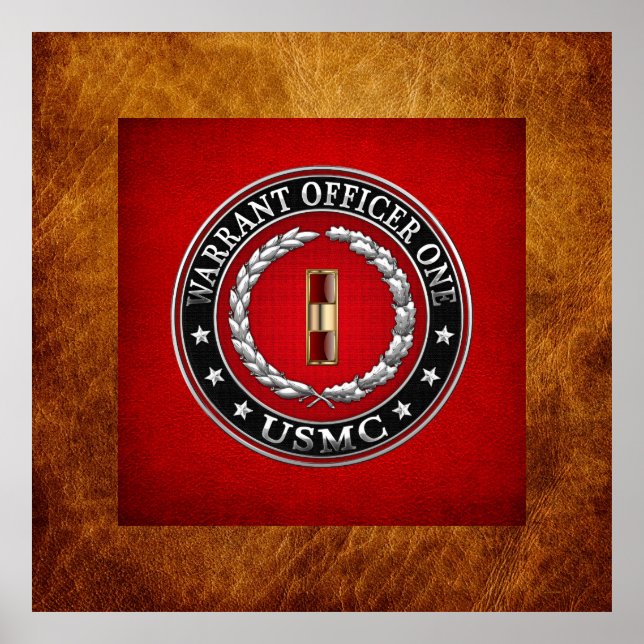 U.S. Marines: Offizier der Haftbefehl 1 (USMC WO-1 Poster (Vorne)