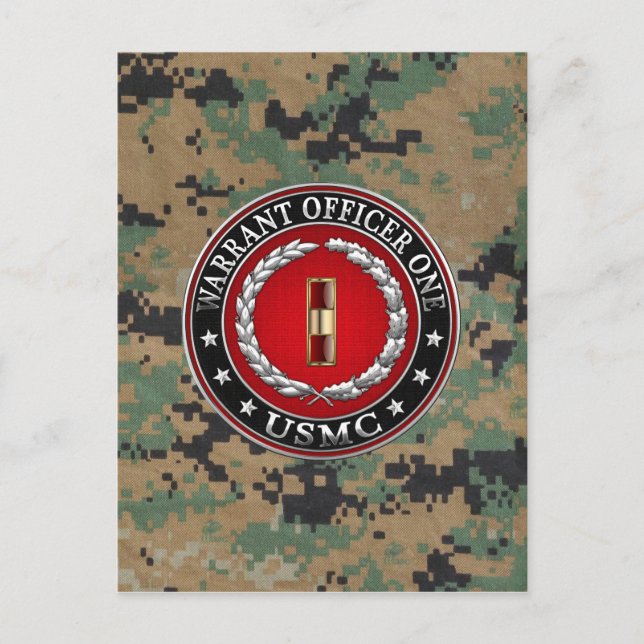 U.S. Marines: Offizier der Haftbefehl 1 (USMC WO-1 Postkarte (Vorderseite)