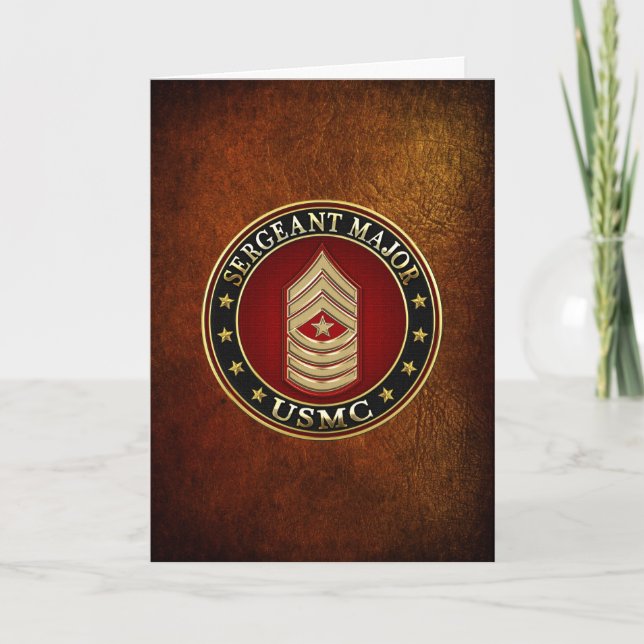 U.S. Marines: Sergeant Major (USMC SgtMaj) [3D] Karte (Vorderseite)