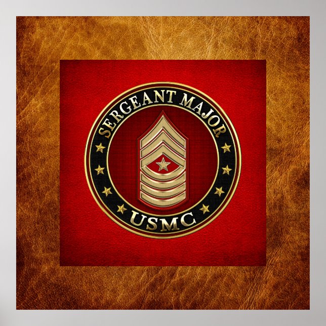 U.S. Marines: Sergeant Major (USMC SgtMaj) [3D] Poster (Vorne)