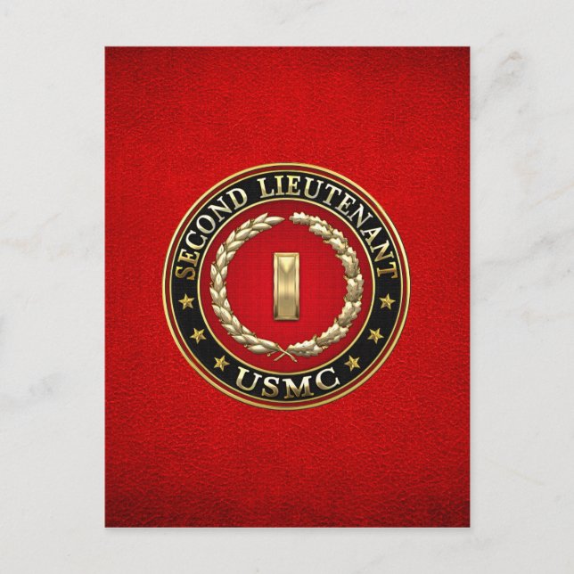 U.S. Marines: Zweiter Leutnant (USMC 2ndLt) [3D] Postkarte (Vorderseite)