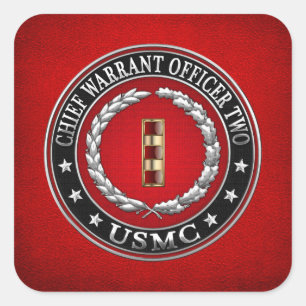 U.S. Marinesoldaten: Hauptermächtigung zwei (USMC Quadratischer Aufkleber
