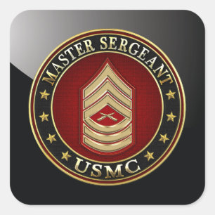 U.S. Marinesoldaten: Oberfeldwebel (USMC MSgt) Quadratischer Aufkleber
