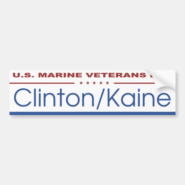 U.S. Marineveterane für Clinton/Kaine Aufkleber Autoaufkleber (Vorne)