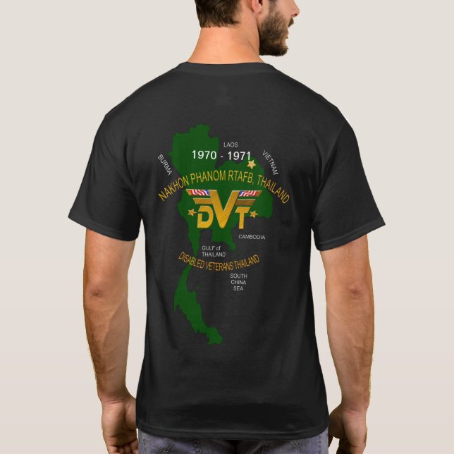 U. S. Militär Thailand Mit Behinderung Veteranen R T-Shirt (Rückseite)