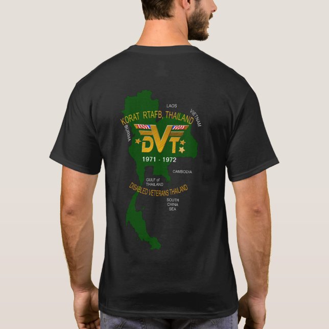 U. S. Militär Thailand Mit Behinderung Veteranen R T-Shirt (Rückseite)