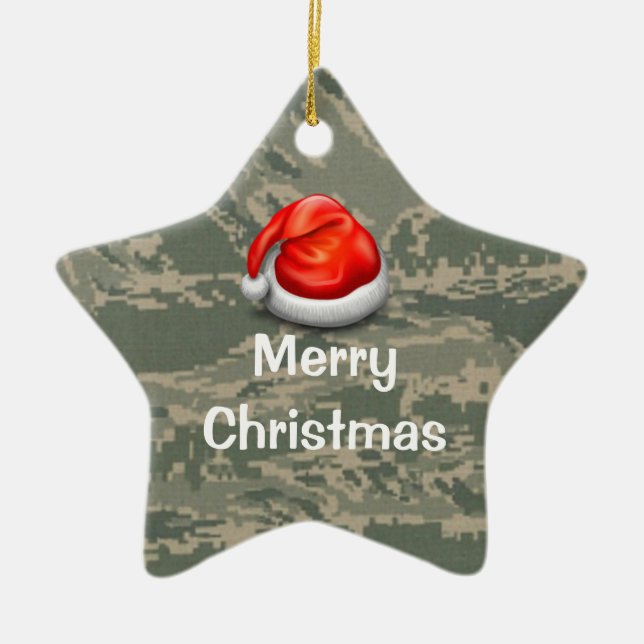 U.S. MilitärCamouflage-Stern-frohe Keramikornament (Vorne)