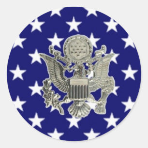 u.s. Militärinsignien Runder Aufkleber