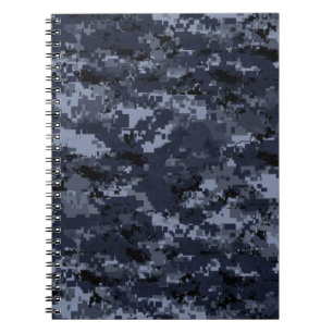 U.S. Military Blue Camouflage Spiral Notebook Notizblock
